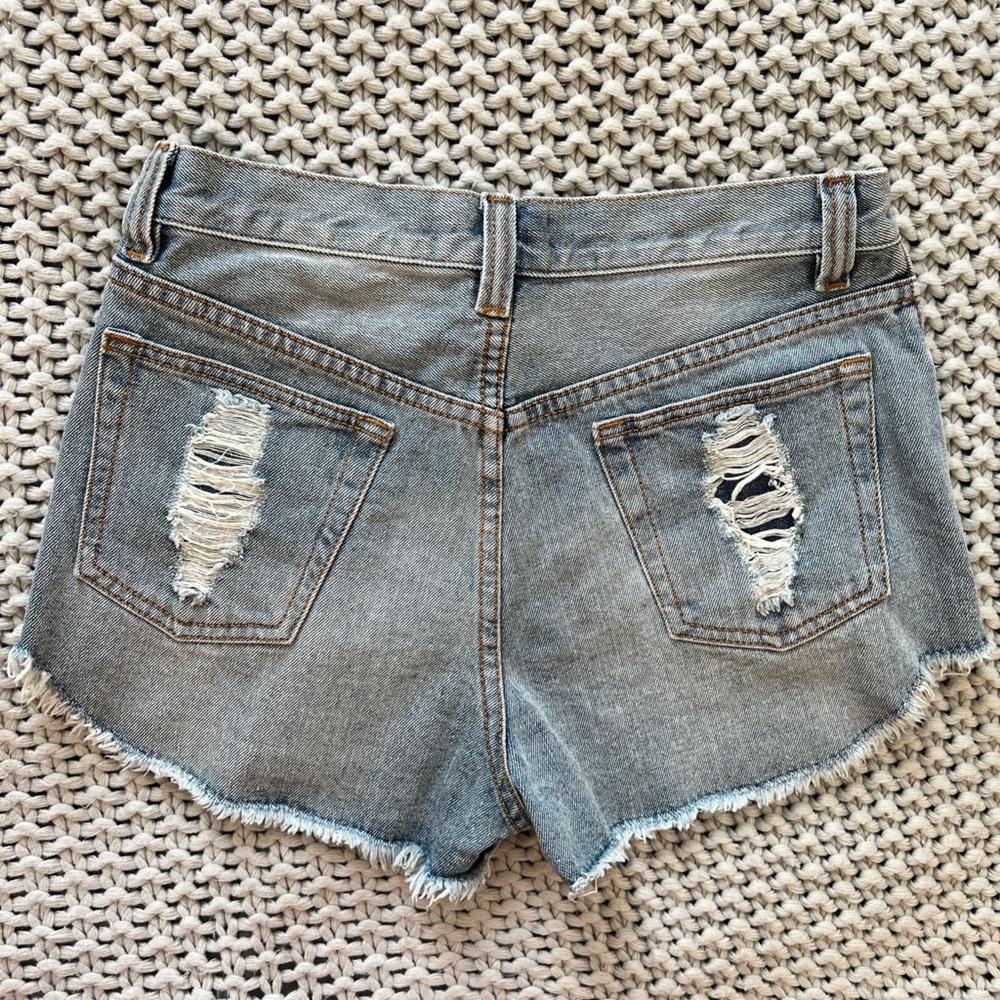 Minkpink Slasher Flick Distressed Denim Shorts - Picture 5 of 10